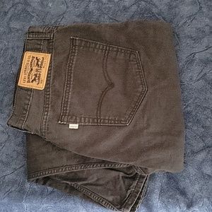 Men's Levi 505 Black Stone Wash Jeans Size 36W-29L